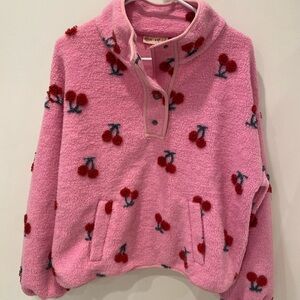 Pink Cherry Fleece Pullover